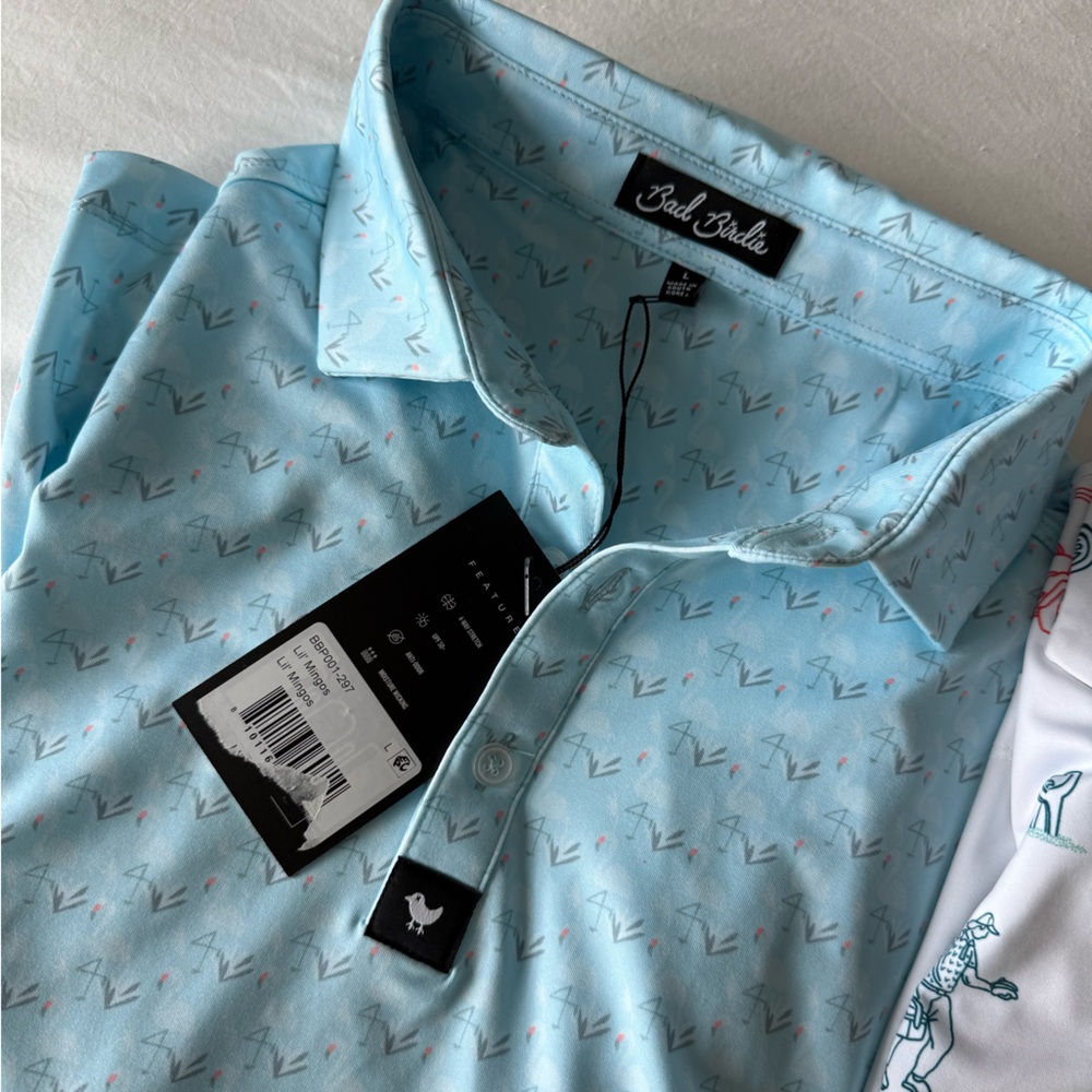 Bundle of 2 - Bad Birdie Men's Polos - Picture 4 of 6